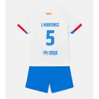 Dětský Fotbalový dres Barcelona Inigo Martinez #5 2023-24 Venkovní Krátký Rukáv (+ trenýrky)